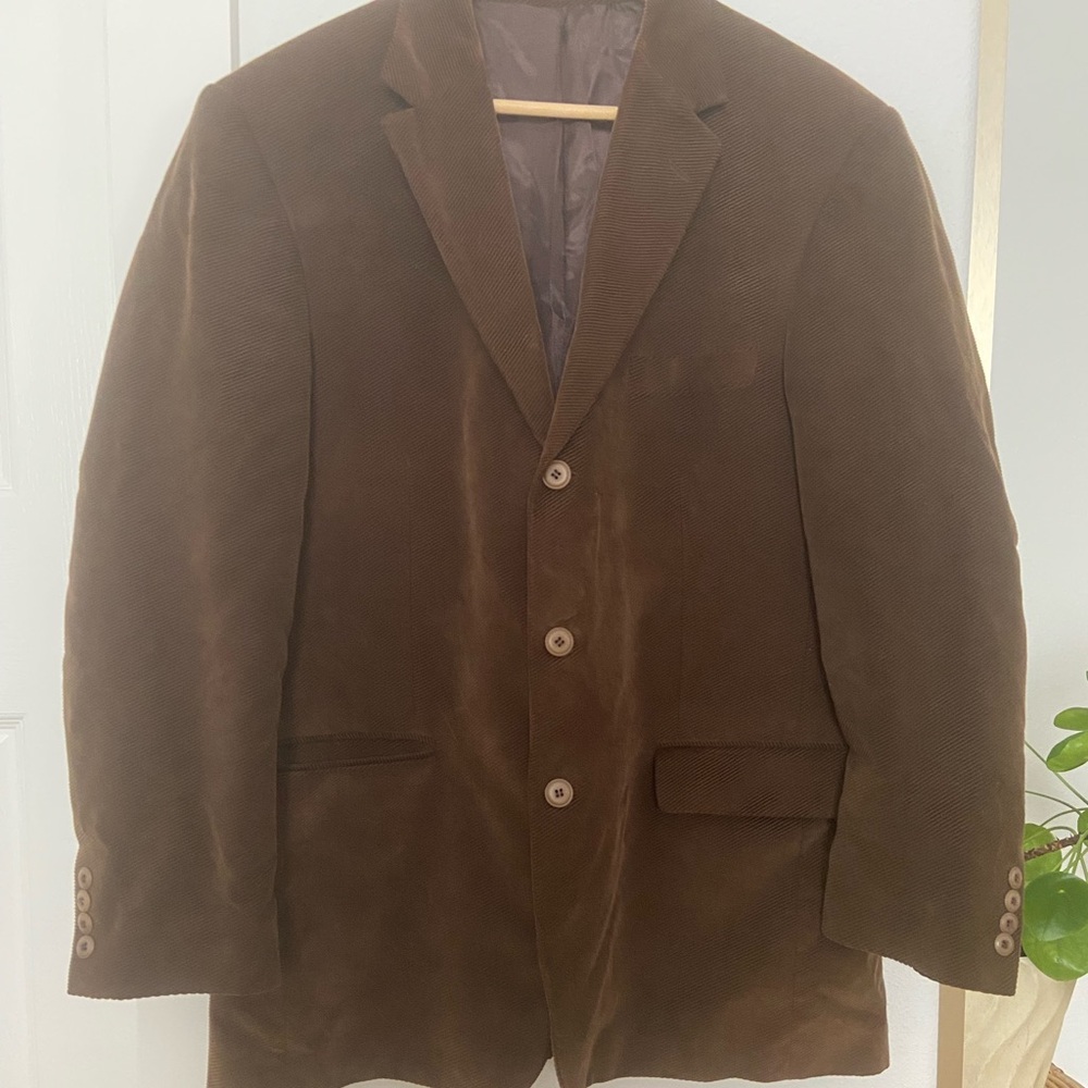 Andrew Feeza Chocolate Brown Corduroy Blazer 42R